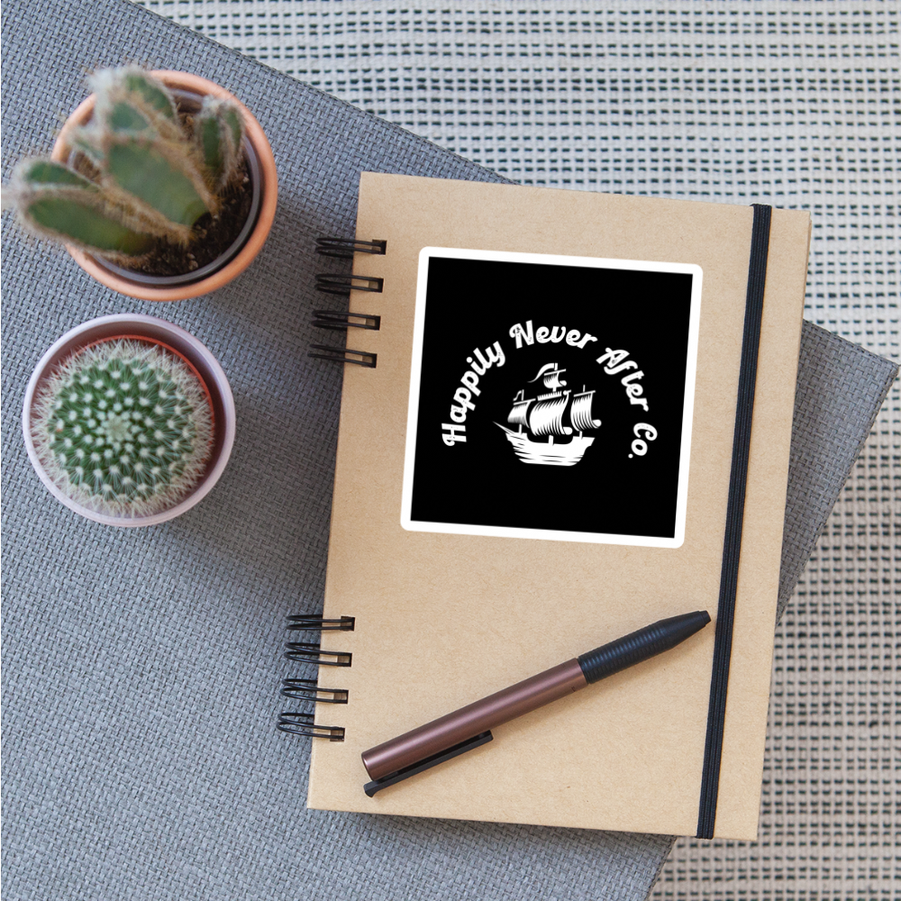 Happily Never After Waterbottle Sticker - white matte