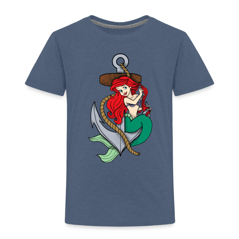 Toddler Mermaid Tee - heather blue
