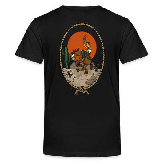 Youth Cowboy Tee - black