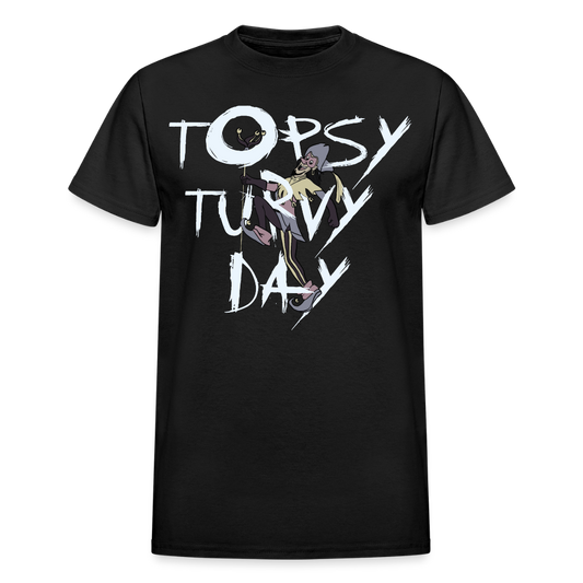 Topsy Turvy Day Tee - black