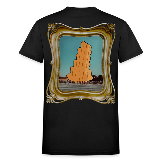Leaning Tower Of Cheeza Tee - black