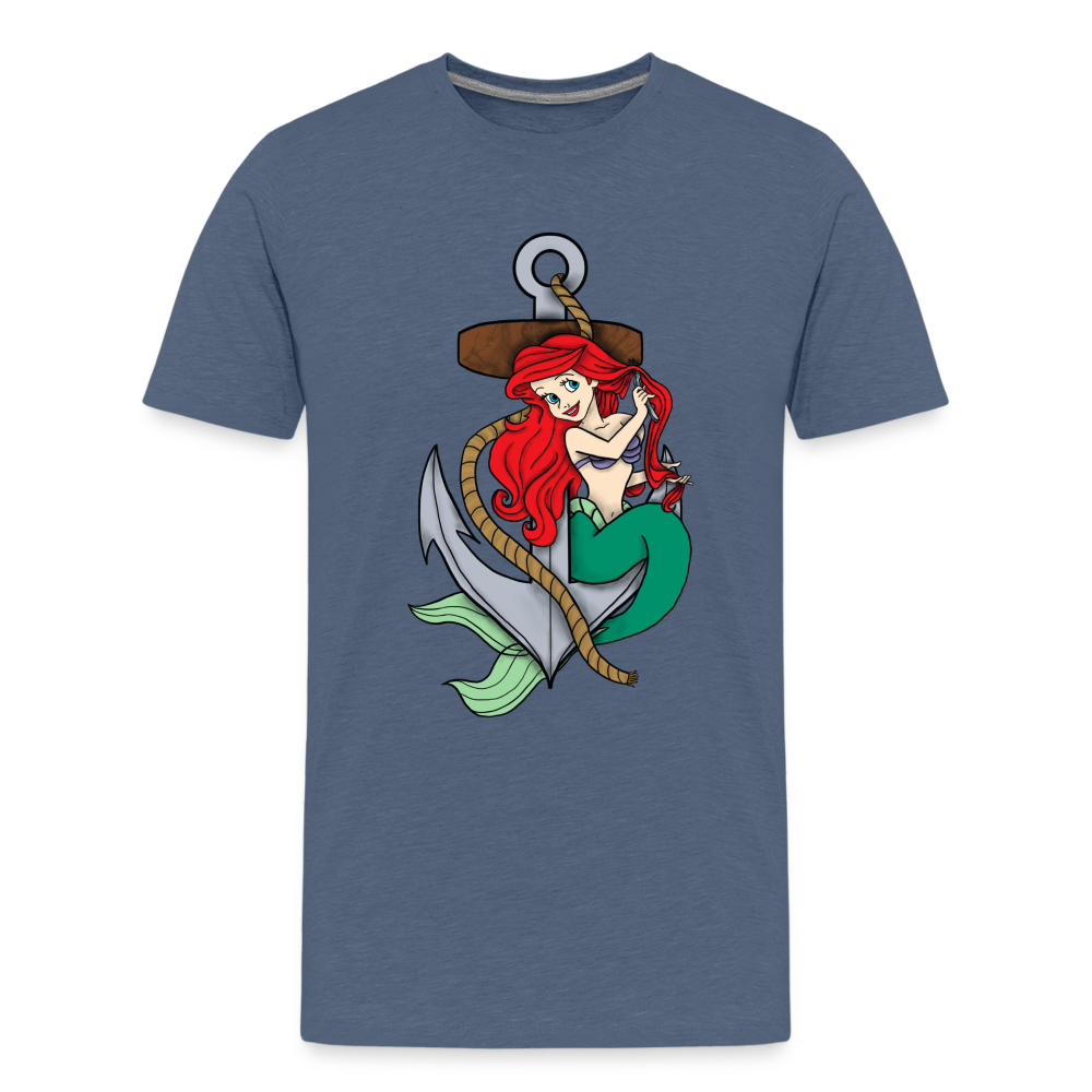 Youth Mermaid Tee - heather blue